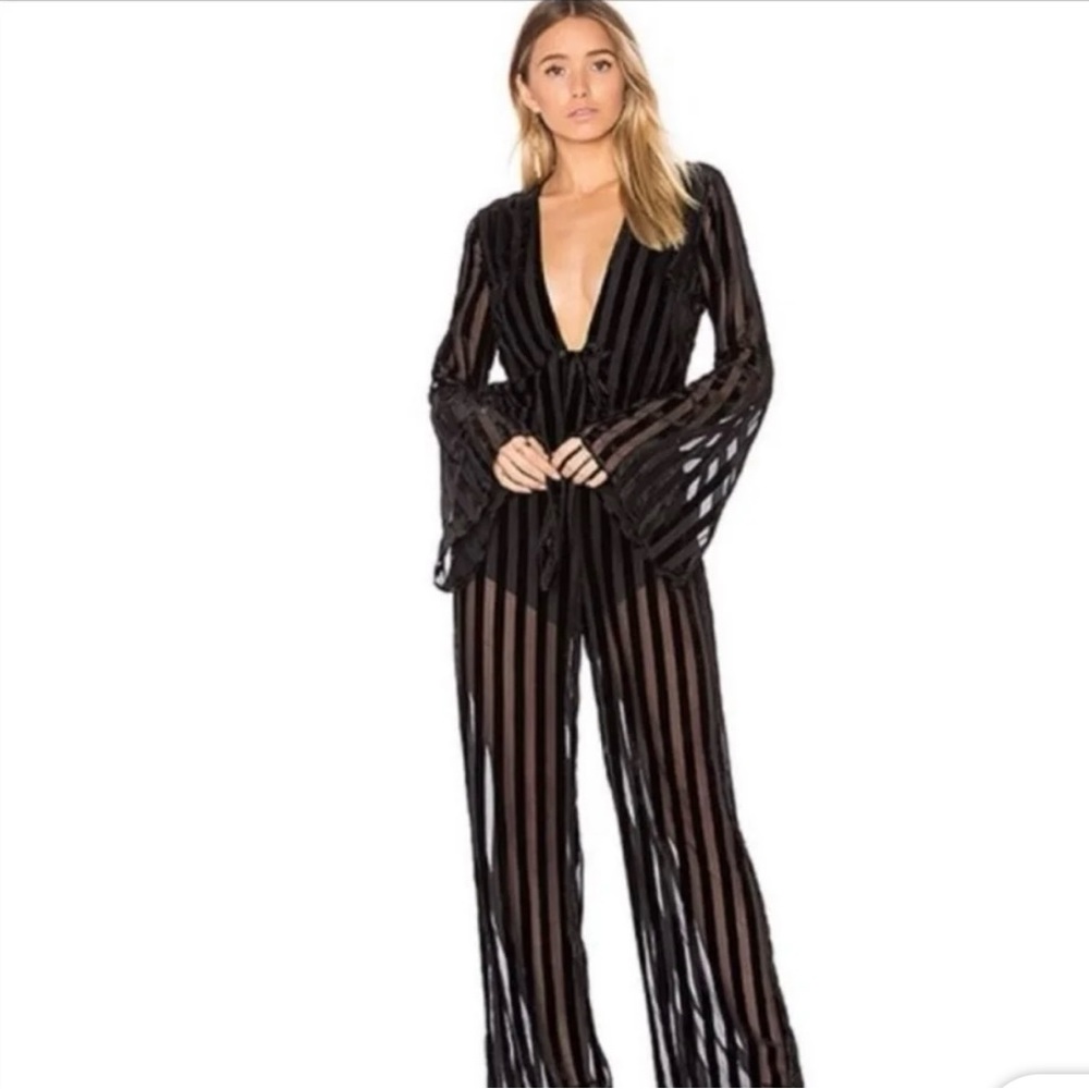 House of Harlow/Revolve Textured Velvet Jumpsuit